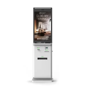 32 Inch Hotel Self Check in Payment Kiosk with Ticket Card dispenser and Printer