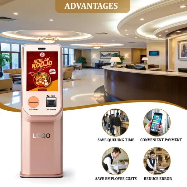 32 Inch Food Ordering Kiosk Touch Screen Service Kiosk for Kfc/Mcdonald/Restaurant - Image 4