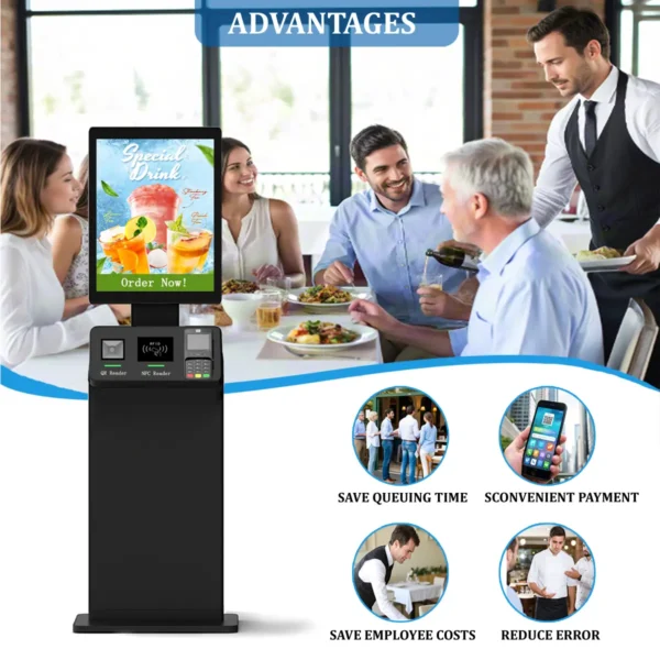 China Kiosk Manufacturer Indoor Fast Food Self Ordering Kisok Touch Screen Payment Kiosk - Image 4