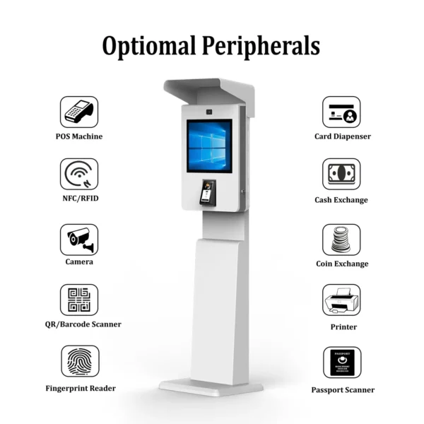 Optional module for dustproof and rainproof outdoor self-payment terminal kiosks for parking lots