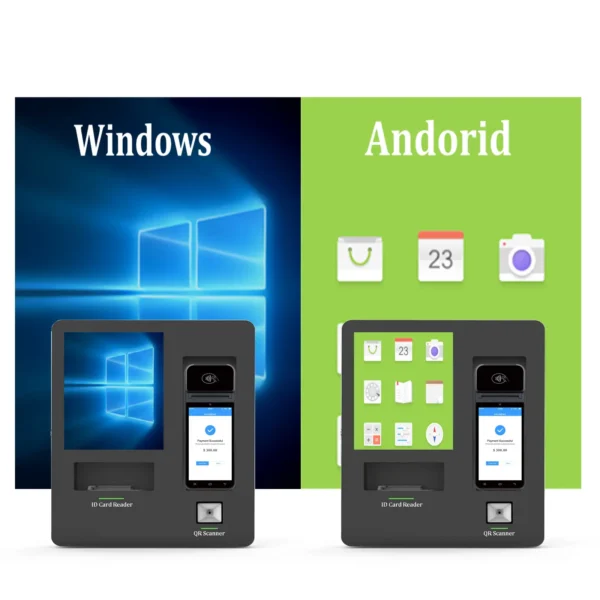 Android Pos Wall Mounted Hotel Self Service Kiosk with Key Dispenser Ticket Printer - Image 3