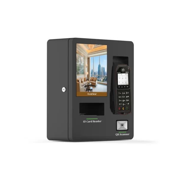 Android Pos Wall Mounted Hotel Self Service Kiosk with Key Dispenser Ticket Printer - Image 2