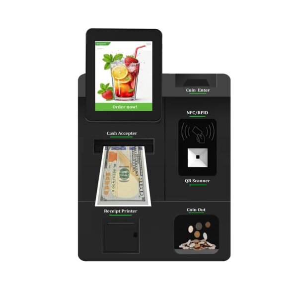 Desktop Multi-functional All in One Self Service Payment Kiosk with Cash Coin Accepter