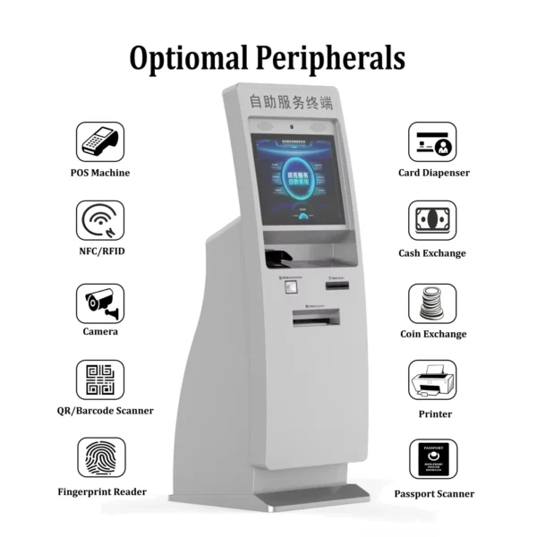 Optional Modules of Wholesale Floor Standing Touch Screen Bill Payment Kiosk for Government HallsAirports