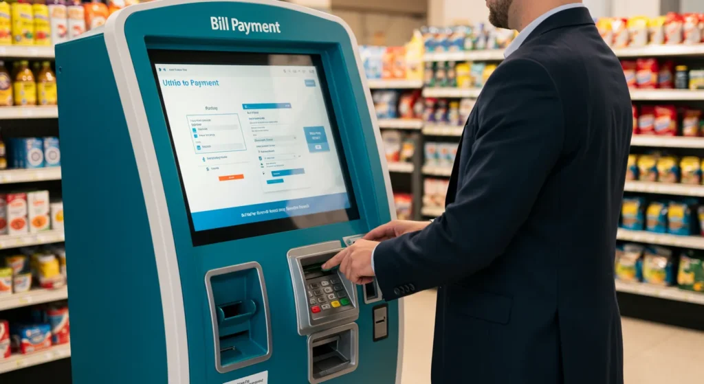 Modern bill payment kiosk