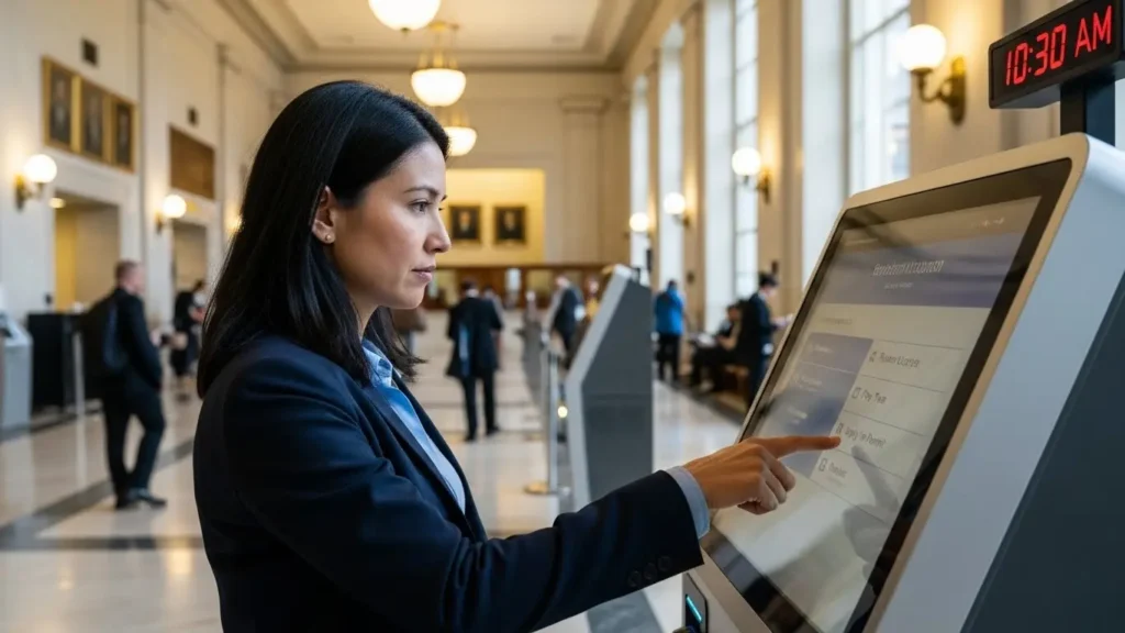 people use government kiosk